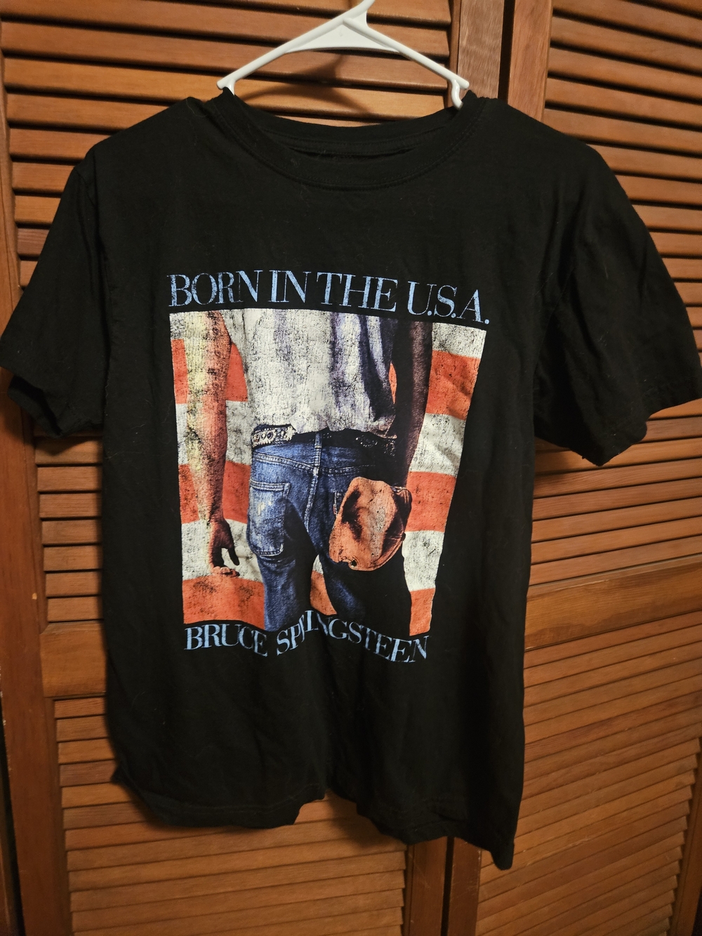 Bruce Springsteen Black 'Born in the U.S.A.' Graphic Tee Mens Medium